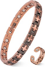 Women Bracelet Magnetic Therapy Arthritis Pain Relief Pure Solid VALENTINES GIFT