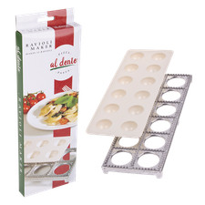 NEW RAVIOLI MAKER Pasta Mould Mold Tray Cutter Stamp Dumpling Italian MAKES 12