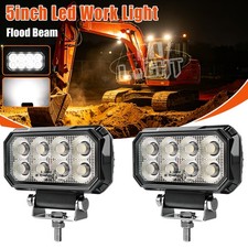 2x Powerful 5 Led Work Light Fit Truck Flood Light 12v 24v Tractor Lights 2x Powerful 5 Led Work Light Fit Truck Flood Light 12v 24v Tractor Lights