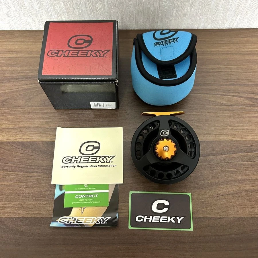 CHEEKY TYRO 375 フライリール ケース付き Cheeky Tyro 375 Fly Fishing Reel 7-8wt Large Arbor Model Cheeky