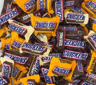 Snickers Variety Mix Fun Size, Bulk Wrapped Chocolate Candy Bars (3 Pounds) Sale
