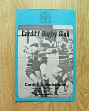 Cardiff v Barbarians 1982 Rugby Programme