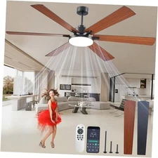 Ceiling Fans with Lights and Remote Control,Indoor/Outdoor 72 inch Wood Grain