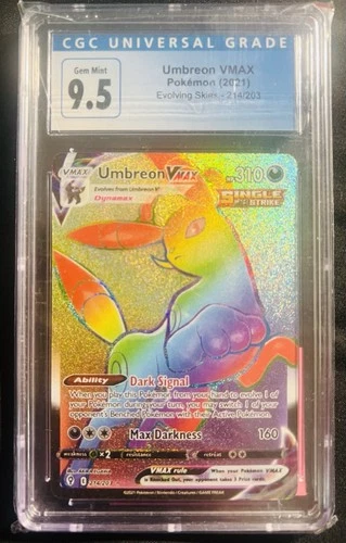 Pokémon Umbreon VMAX Secret Rare Holo CGC 9.5 Evolving Skies 214/203 Card