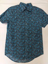 Rock And Roll Blue Dress Shirt Men's Size S.    1431 