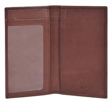 Leatherboss RFID Protected Genuine Leather Slim Checkbook Cover Holder for me...