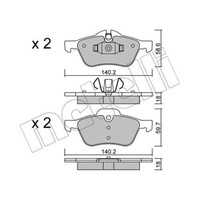 Metelli BremsbeläGe Bremsbelegsatz Vorne System Ate - Teves FüR Mini Mini