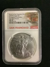 2020 (S) SILVER EAGLE NGC MS70 ER STRUCK AT SAN FRANCISCO EMERGENCY PRODUCTION