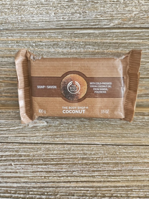 The Body Shop Coconut Bar Soap with Cold-Pressed Coconut Oil 3.5 oz New VEGAN