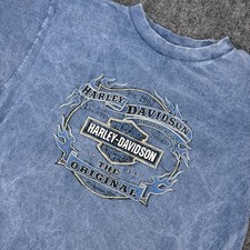 Vintage Harley Davidson Faded Doc's Wisconsin Drag Shirt Holoubek Made In USA L
