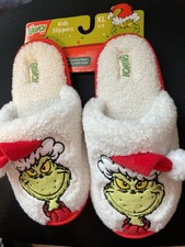 The Grinch Kids Slippers Size XL 4/5 The Grinch Children's Christmas gift New