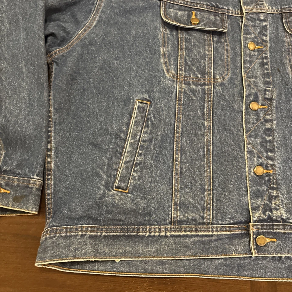 复古 90 年代牧马人坚固穿牛仔卡车司机牛仔夹克 RJK30AN 男式 3X — 第 3/4 张图片