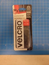 Velcro Industrial Strength Heavy Duty Stick On Strips 4 in x 2 in Holds 10 lbs