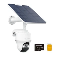 4K LTE Cellular Security Camera Wireless Outdoor, No WiFi, 3G/4G LTE, Solar P...