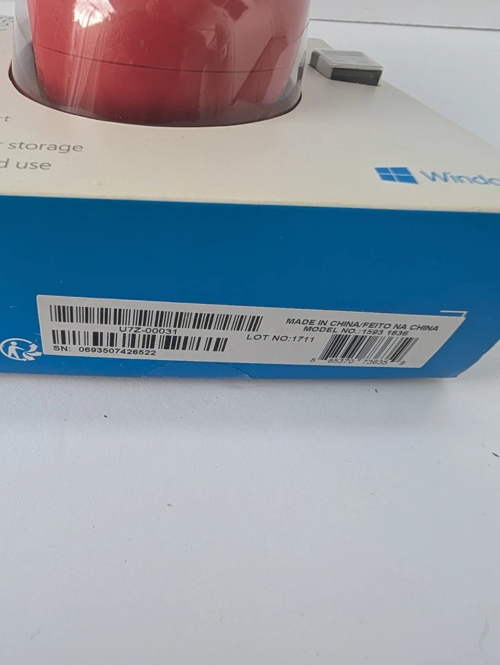 Microsoft Wireless Mobile Mouse 1850 Red – Sealed USB Receiver Windows & Mac - Image 4 of 4