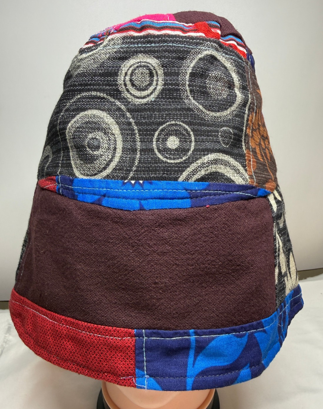 Boho Patchwork Bucket Hat Reversible - image 6