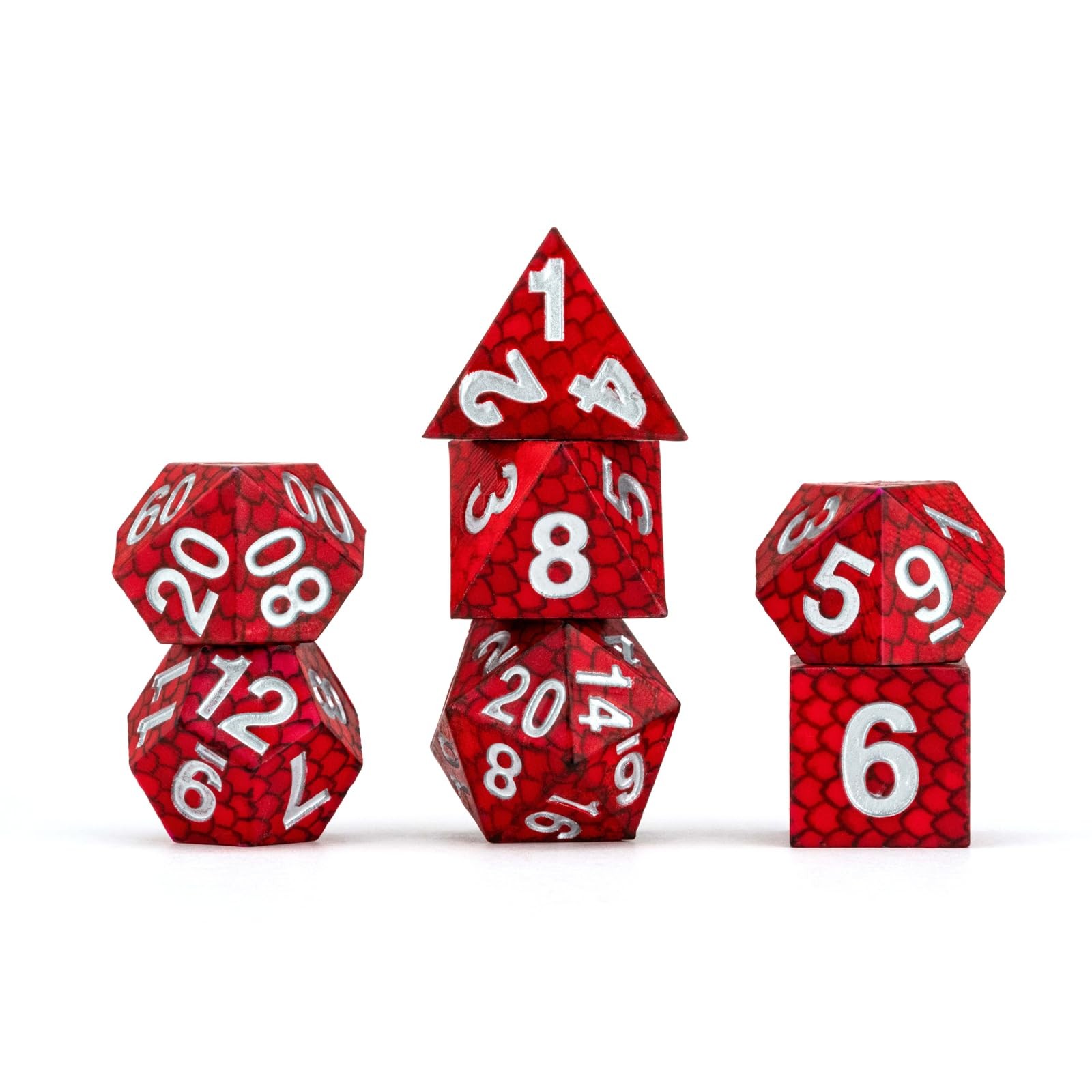 Набор силиконовых кубиков FanRoll от Metallic Dice Games Dragon StormTM: Чешуйчатый Красный дракон