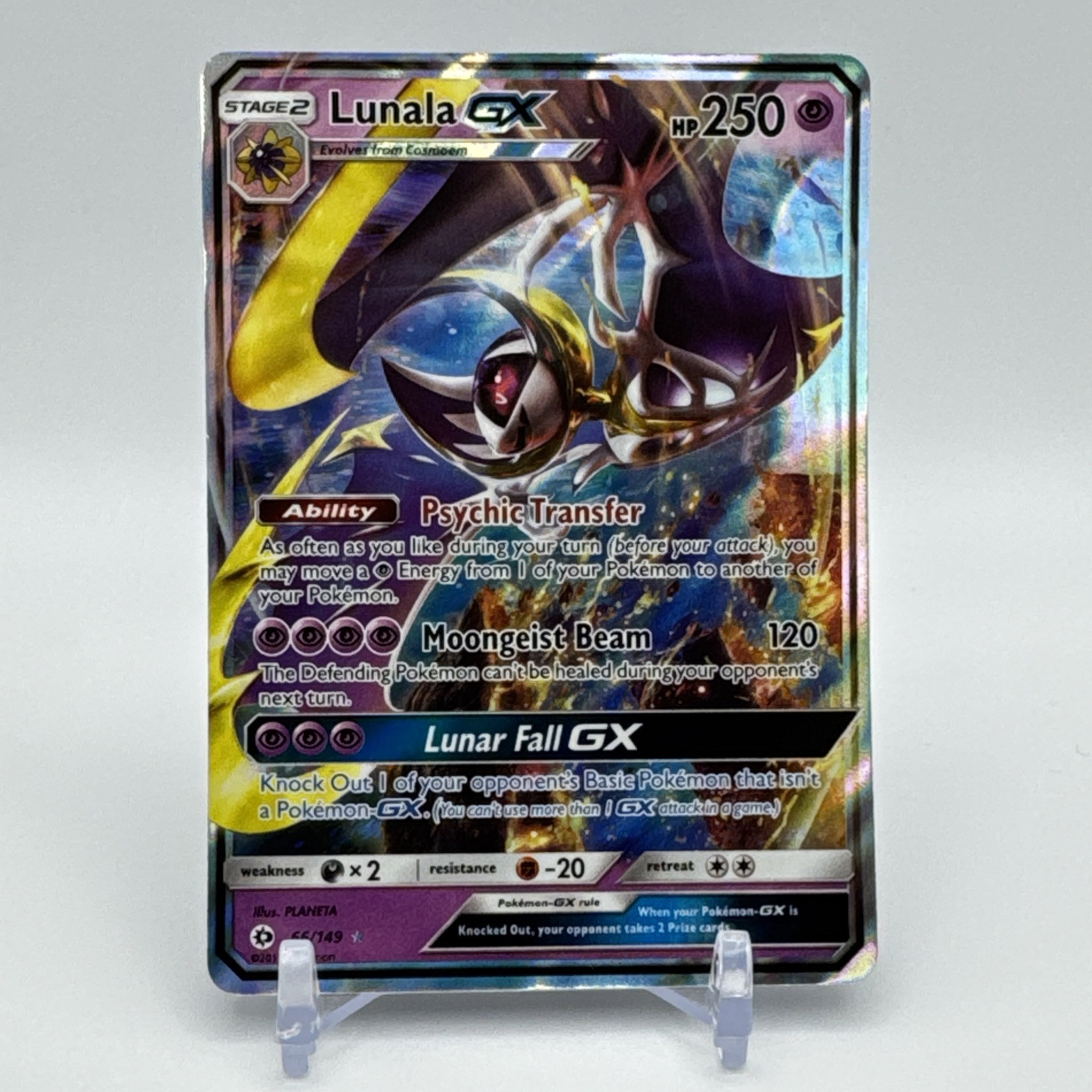 Lunala-GX - 66/149 Ultra Rare Sun & Moon Base Set NM Pokemon TCG
