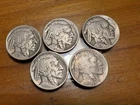 1919-P, 1920-P, 1923-P, 1924-P,1926-P Buffalo Nickels Circulated SKU#38873