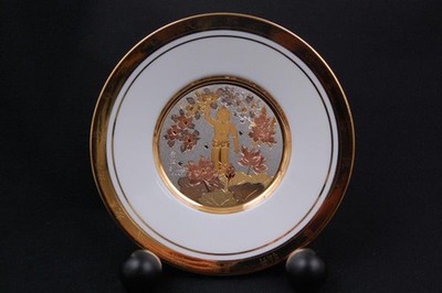 Hamilton Buddha's Birthday Lotus Plate 6'' Chokin Art COA Floral Series
