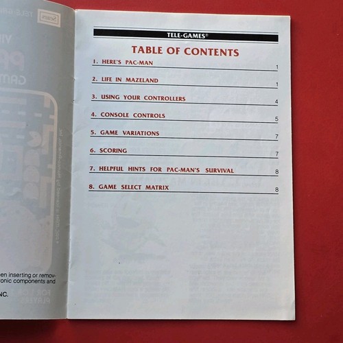 Pacman Sears Atari 2600 Manual Only Arcade Classic Game Pac-Man No Game - Picture 3 of 7