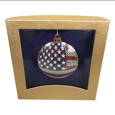 Beacon Design Filigree Patriotic Flag Ball Ornament Made USA Patriotic 250 Year