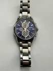 Seiko Men's SSC085 Classic Solar Chronograph Blue Dial 42mm Watch