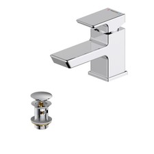 Bristan Cobalt Chrome Basin Mixer Tap with Clicker Waste NEW RRP £97