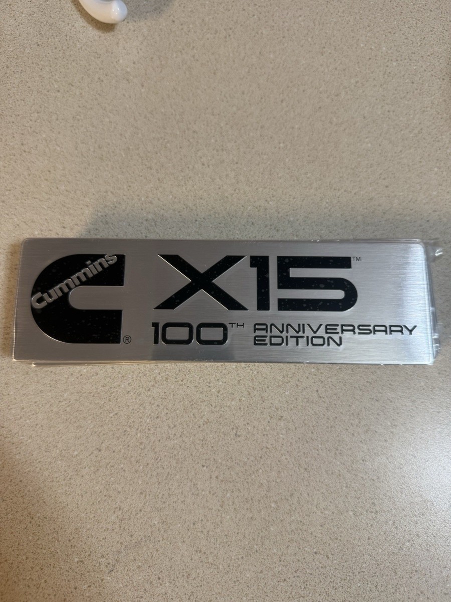 Cummins X15 100th Anniversary Edition Emblem Magnetic Engine Plate