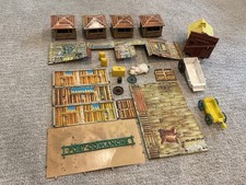 Vintage Fort Comanche Tin Litho Playset w/Wagons and extras