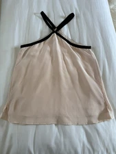 Cami NYC Silk Camisole Pink w Black Size Small