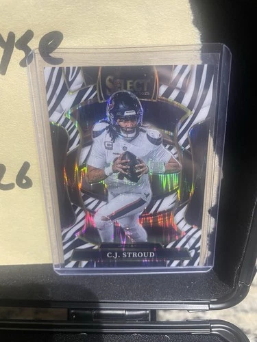 Panini 2025 Select C.J. Stroud #34 Texans Zebra Prizm Concourse Football Card