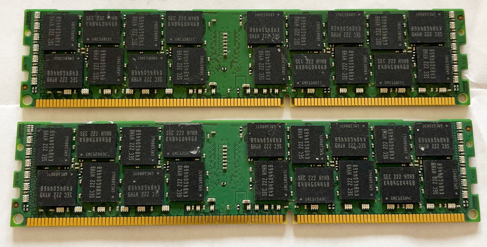 как выглядит 2x16GB Samsung 2Rx4 PC3L 10600 M393B2G70BH0 DDR3 Registered ECC Memory фото