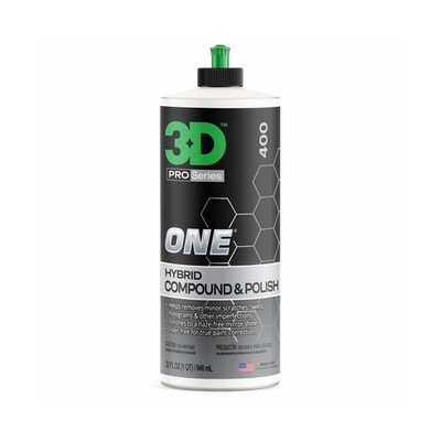 3D One Car Scratch & Swirl Remover Hybrid Rubbing Compound & Polish Buffing C...