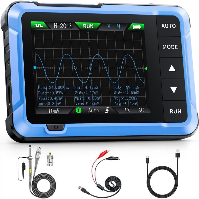 FNIRSI DSO510 Handheld Oscilloscope 10MHz 48MS/s Signal Generator Auto Trigger
