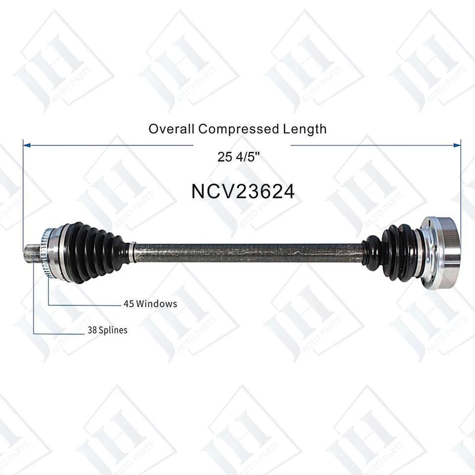 OE Rear Pair Left Right CV Axle Shaft Set For 2002-03 Audi S6 A6 Quattro RS6 AWD - Image 2 of 4