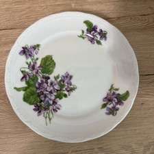 Mitterteich Bavaria Teller Blumen Veilchen Lila Dessertteller