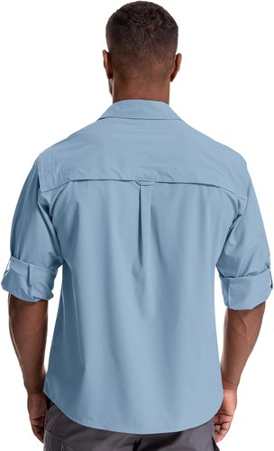 Herren Sonnenschutz Angelshirt Langarm Outdoor schnelltrocknend Cargoshirts - Bild 12 von 45