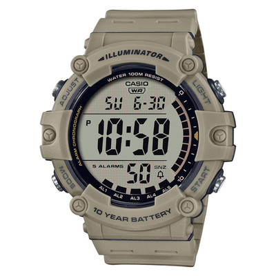 Casio - Illuminator, Beige Resin Men's Quartz Watch - AE1500WH-5AV