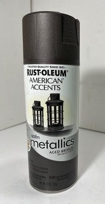 Rust-Oleum American Accents Satin Metallics AGED BRONZE Spray Paint, 12 oz.