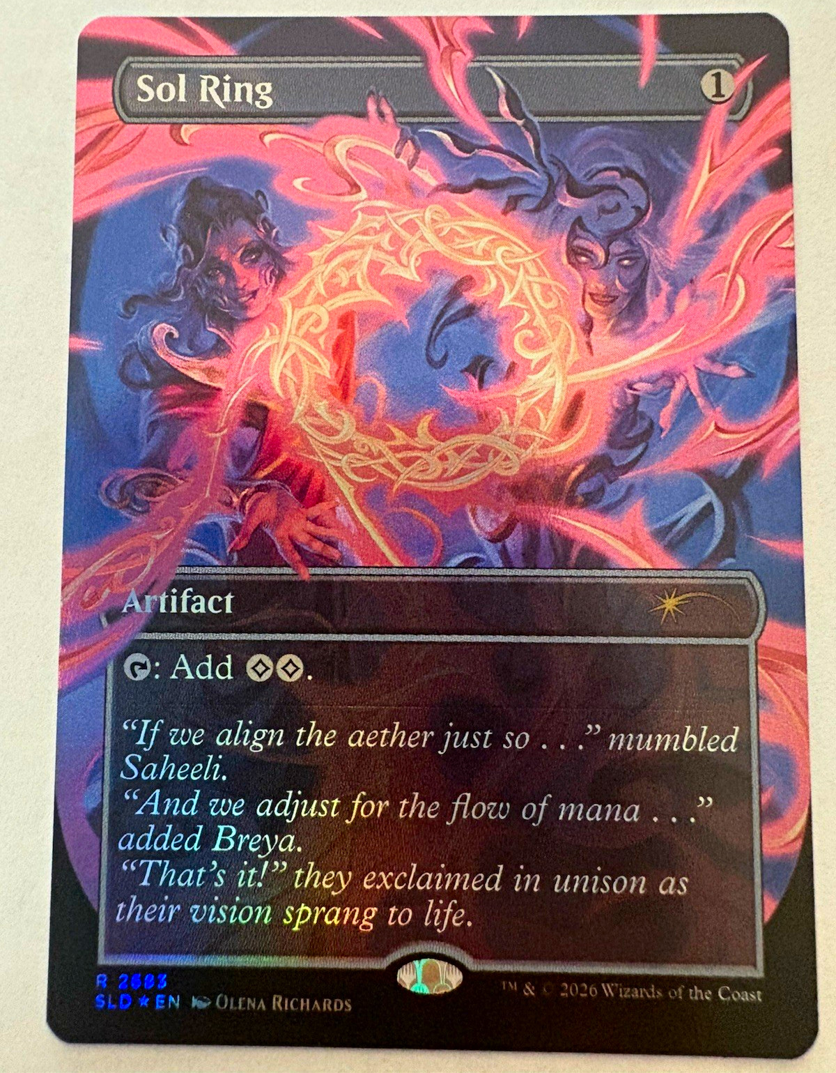 Wizards of the Coast MTG Sol Ring Commander Masters Foil Full Art 672 EN 2023