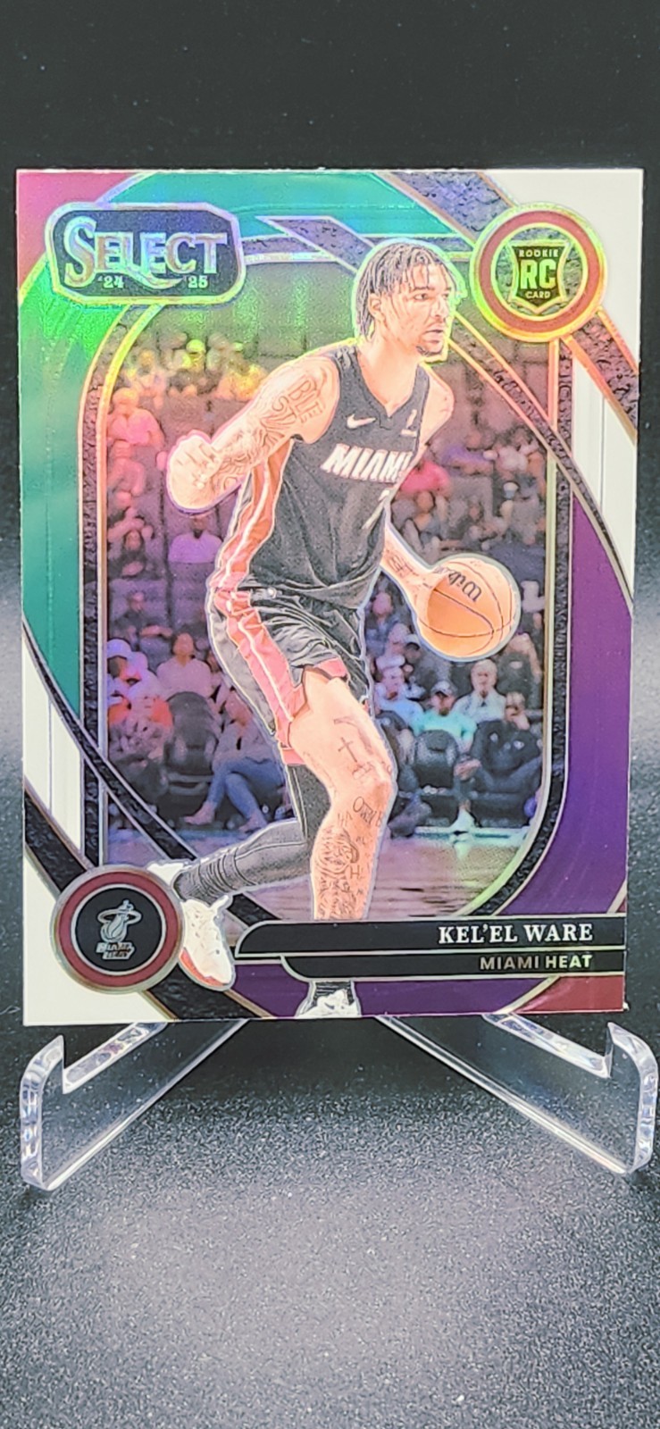 2024-25 Panini Select - Courtside Kel'el Ware #273 Green White Purple Prizm (RC)