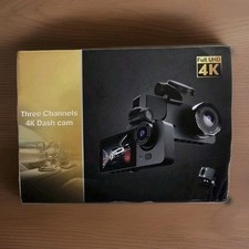 Three Channels 4K Dash Cam 8MP HD Camera Video 2.0" Display MOV