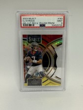 2023 Panini Select Premier Level C.J. Stroud RC Die Cut Red & Yellow Prizm #183