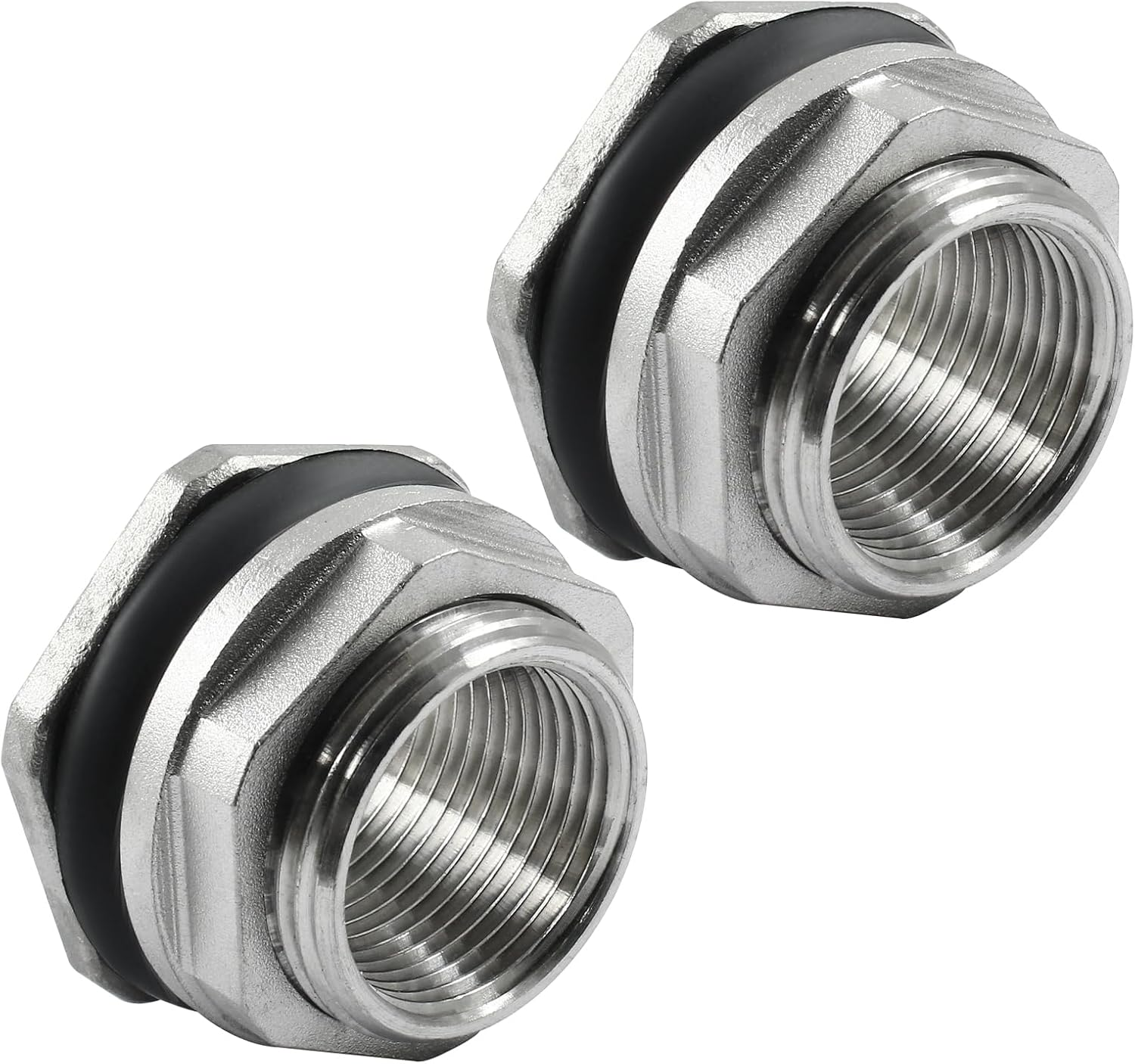 Rierdge 2 Pack Bulkhead Water Tank Fitting, 1