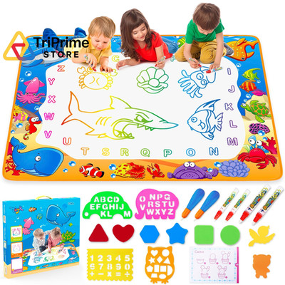 Water Doodle Mat - Kids Painting Writing Color Extra Large, Ocean