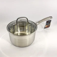 Masterclass  Cookware Stainless Steel  2.5-qt 7" Saucepan New