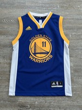 Adidas 2016 Golden State Warriors Jersey Klay Thompson Youth Boys Small Blue