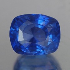 1.51CT Stunning VVS Cushion Heated ONLY Vivid Blue Ceylon Sapphire Natural