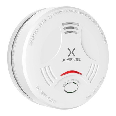 Rauchmelder für Zuhause, 10-Jahres-Batterie-Feuermelder, LED-Anzeige/Stille-Taste
